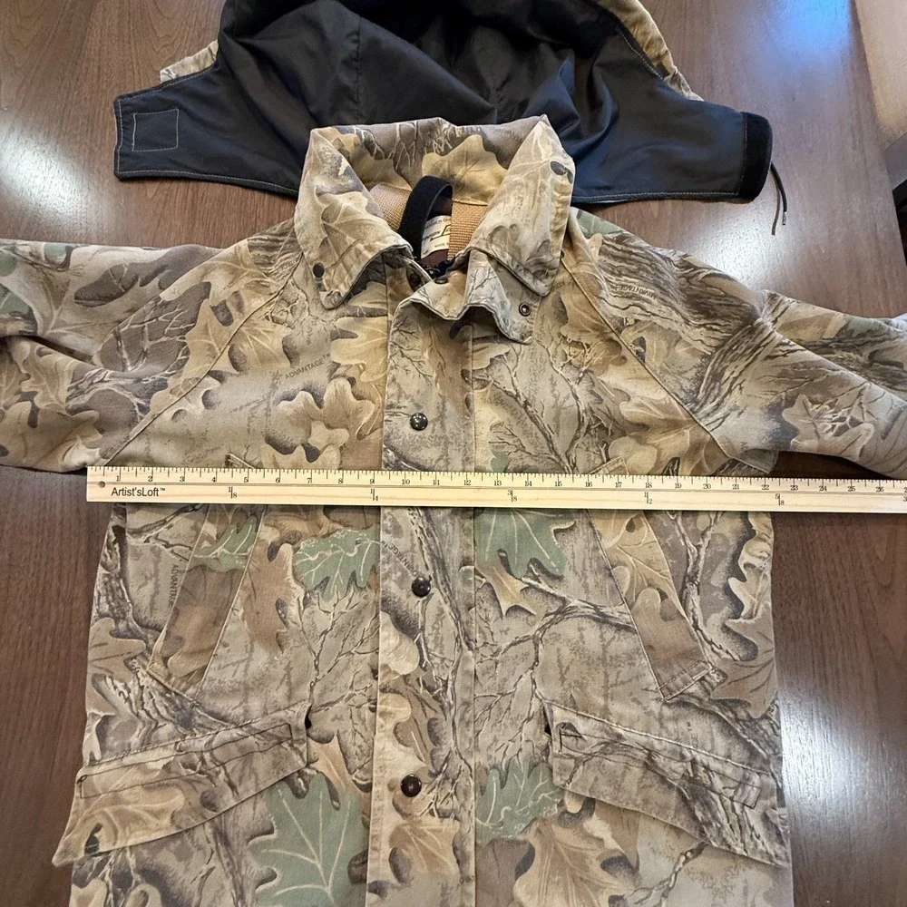 Vintage 90s Johnson Sympatex Hunting Jacket Advantage Camo‎ Made in USA Mens M
